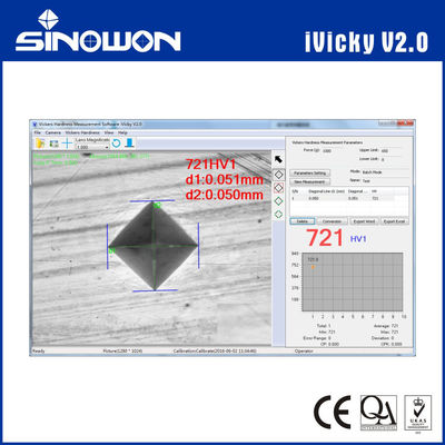 Turretto automatico Vickers Micro Hardness Tester con software di misura MV-1000AC