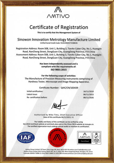 Porcellana Hoyamo and Sinowon Inc Certificazioni