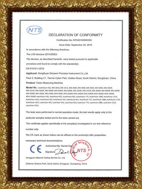 Porcellana Hoyamo and Sinowon Inc Certificazioni